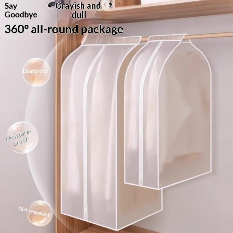 Пылезащитный чехол для одежды большой вместимости, подвесной чехол для хранения одежды, платья, костюма, пальто, с утолщением