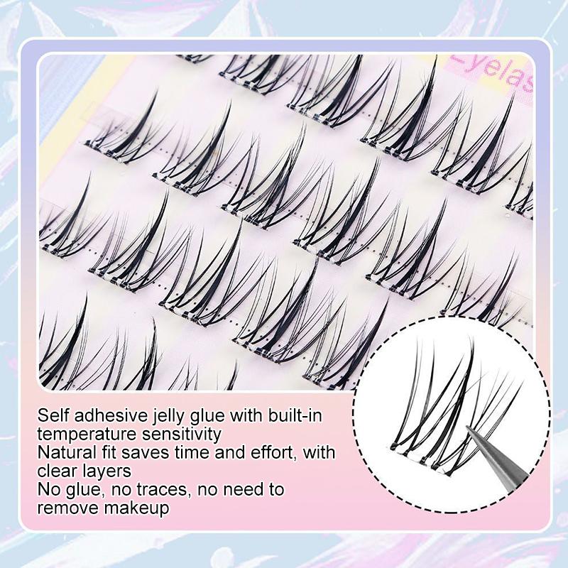 10 рядов/коробка Искусственное волокно Косплей Натуральные ресницы Красота глаз Корейский стиль Сделай сам Накладные ресницы Черный макияж