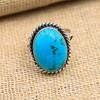 Blue Turquoise Gemstone Handmade Jewelry 925 Sterling Silver Ring