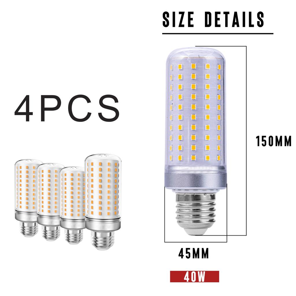 4 шт. ультра яркая светодиодная кукурузная лампа 25 Вт 40 Вт AC85-265 В E27 Lampara без мерцания холодная белая лампа Bombillas для домашнего освещения люстры