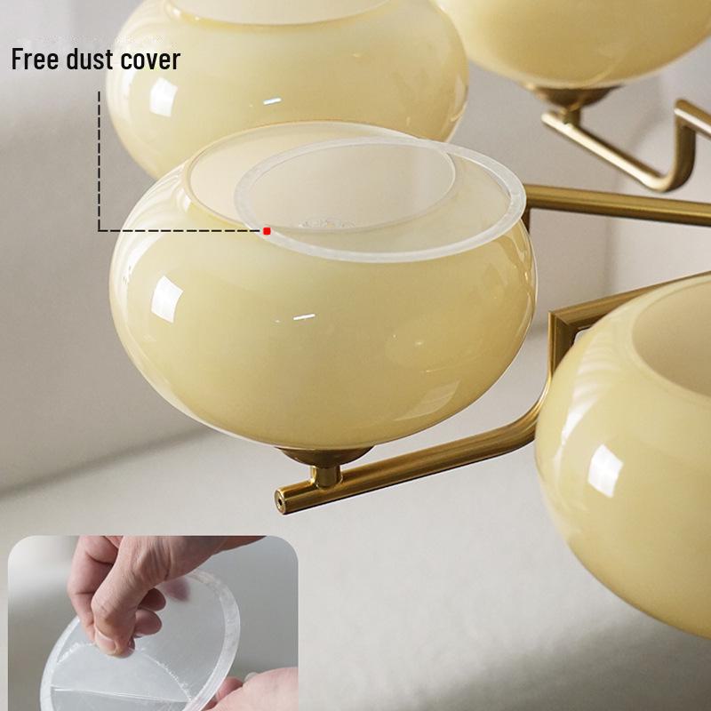 Vintage American Retro Solid Wood Chandelier: Bauhaus Style for Living Room, Bedroom, Study, or Restaurant - Eye Protection Lamp