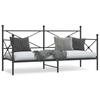 VidaXL Day Bed Without Mattress Black 80x200 Cm Steel, Sofa Bed, Comfortable Sofa Bed, Day Bed with Mattress, Bed 4104666