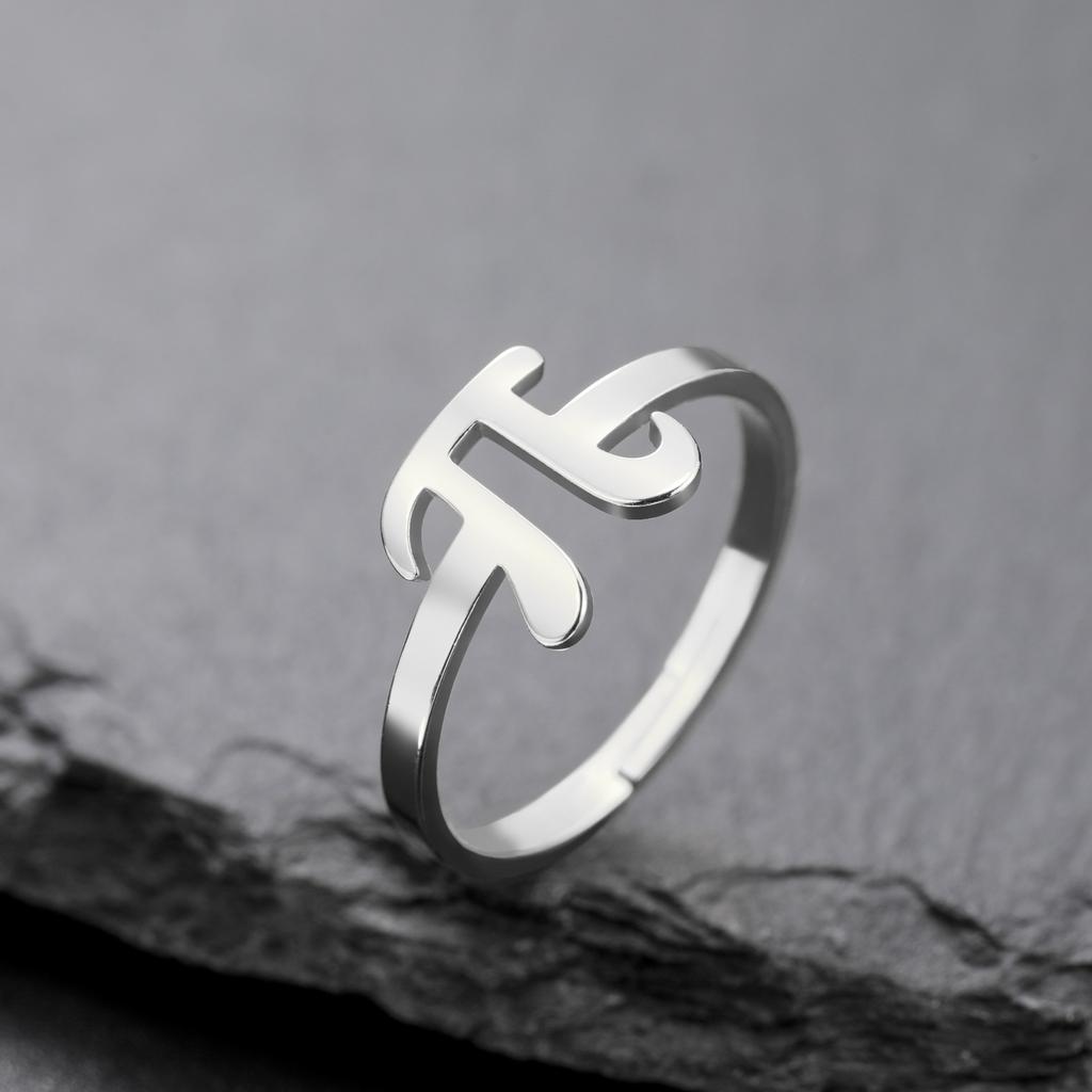 Геометрические кольца с греческим символом для женщин, любителей математики, кольца из нержавеющей стали с геометрией, ювелирные изделия, подарки на вечеринку