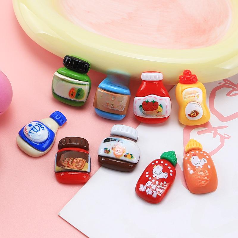 Мультяшная креативная бутылка для приправ: Аксессуары из кремовой клеевой смолы для пряжек и шпилек для волос своими руками