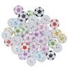 50Pcs Button Colorful Painted Football Pattern Wooden Button Clothing Decorative Accessories