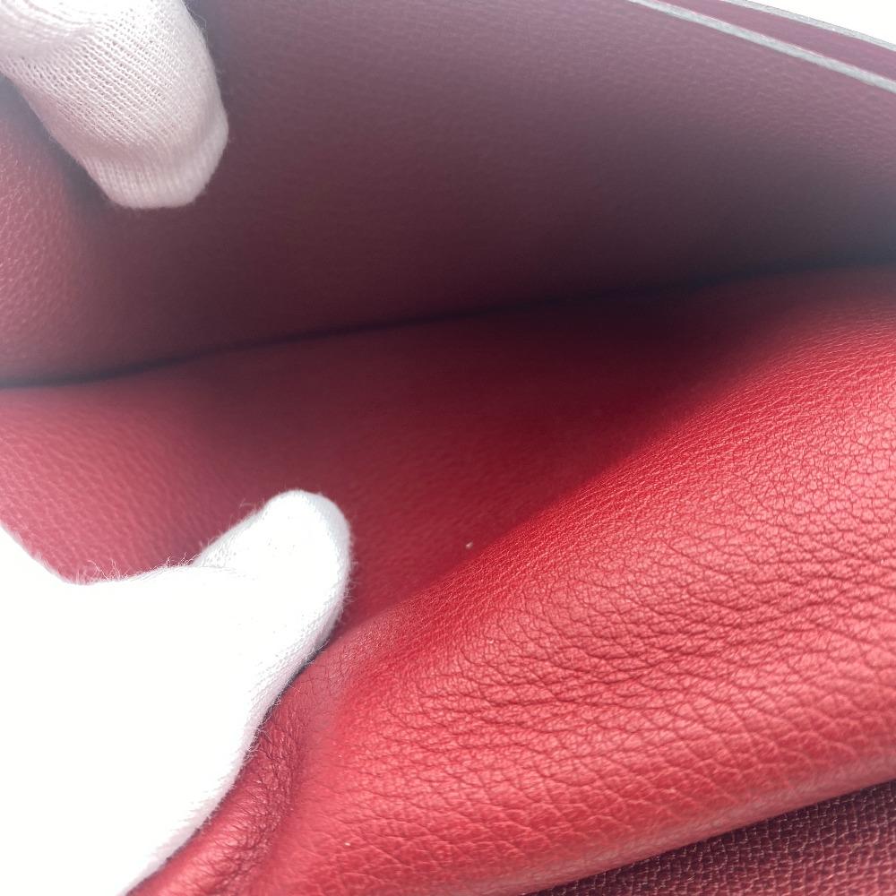 Hermes Складной кошелек Длинный кошелек 2016 Evercolor MC2 Fleming Кошелек Rouge grena Evercolor Б/у
