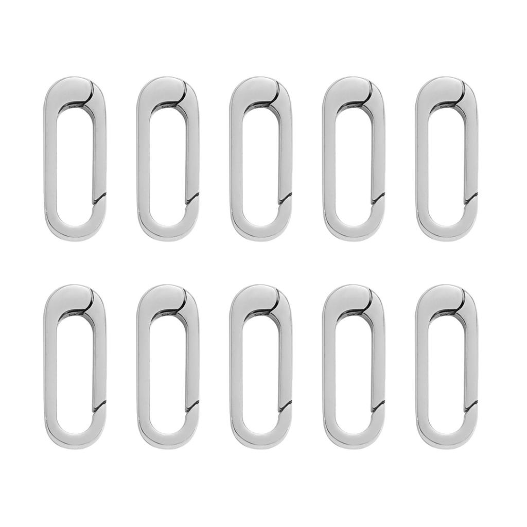 Luxurious Silver Necklace Shortener Clasp Sterlings Extension Clasp with Zirconia Stainless Steel Detail for Beads