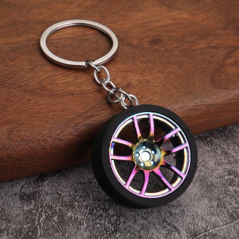 Креативный брелок для ключей, высококачественный, прочный, персонализированный, модифицированный автомобильный брелок для ключей в виде колеса, шины, металлический брелок для ключей в виде сумки с подвеской