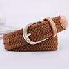 Женский и мужской декоративный ремень, регулируемый эластичный пояс из искусственной кожи, холст, джинсовый костюм, брюки, ремень