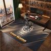 Boston Bruins Personalized Crystal Velvet Carpet, Customized Name Text Soft Anti‑Slip Rug for Living Room Bedroom