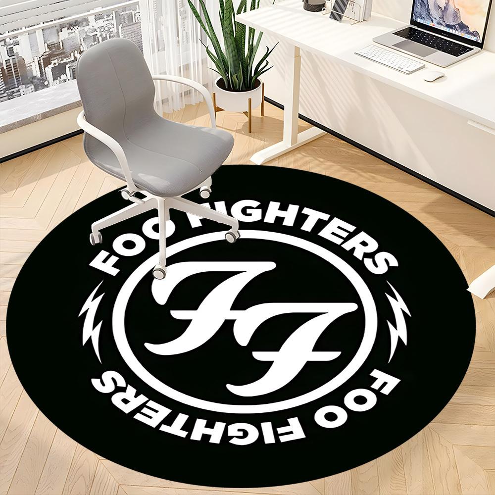 1pc Foo Fighters Band Chair Carpet for Office Non Slip, Lightweight, Machine Washable Rug for Office Holiday Decor