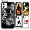 Чехол для телефона Krajews с силуэтом гимнастики для iPhone 14 5 6s 7 8 plus X XR XS 11 12 13 pro max Samsung Galaxy S21 S22 ultra