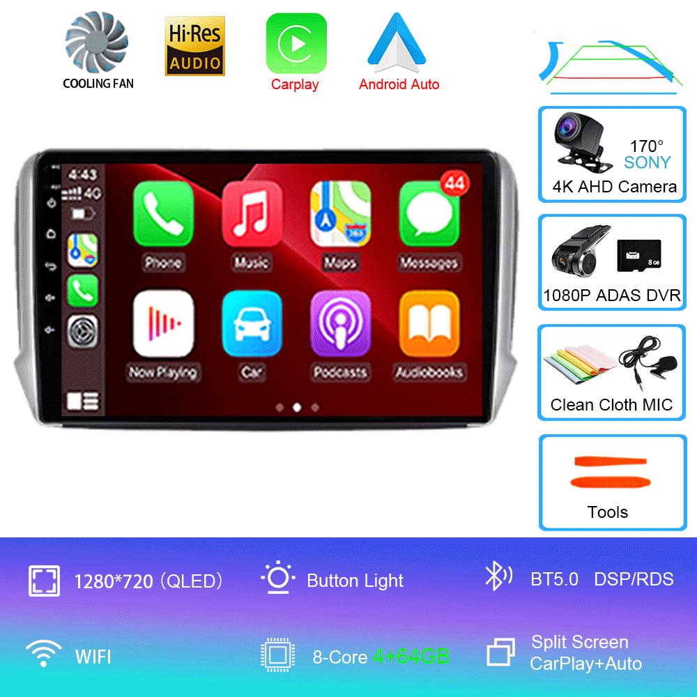 Android 14 для Peugeot 2008 208 серии 2012 2013 2014 2015 - 2018 Мультимедиа Стерео Автомобильный GPS Плеер Навигация Радио Видео Плеер
