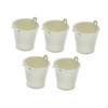 5 Pack Galvanized Metal Buckets, Ice Crafts with Handle, Table Decoration, Candy, Party