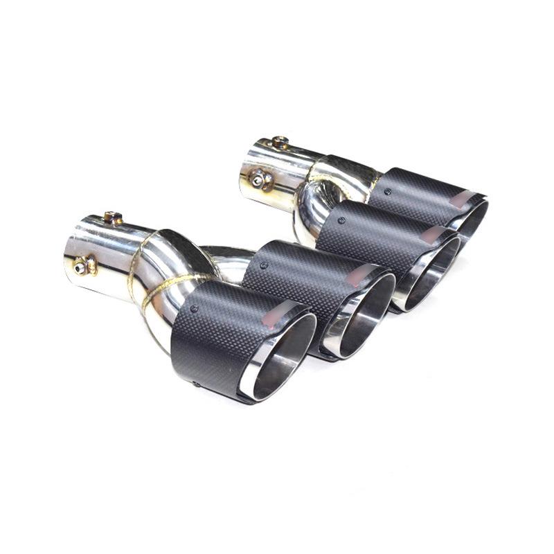 Совместимая выхлопная труба для BMW 3 серии G20/G28 320/325/330, четырехвыходная насадка из нержавеющей стали и углеродного волокна.