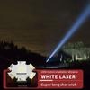 Super Bright White Laser Flashlight LED Portable Zoom Torch Built In Battery USB Rechargeable Outdoor Camping Hunting Lantern