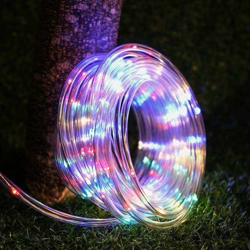 300LED Solar Rope Strip Light Outdoor Waterproof Fairy Light Strings Christmas Decor for Garden Lawn Tree Yard Fence Pathway