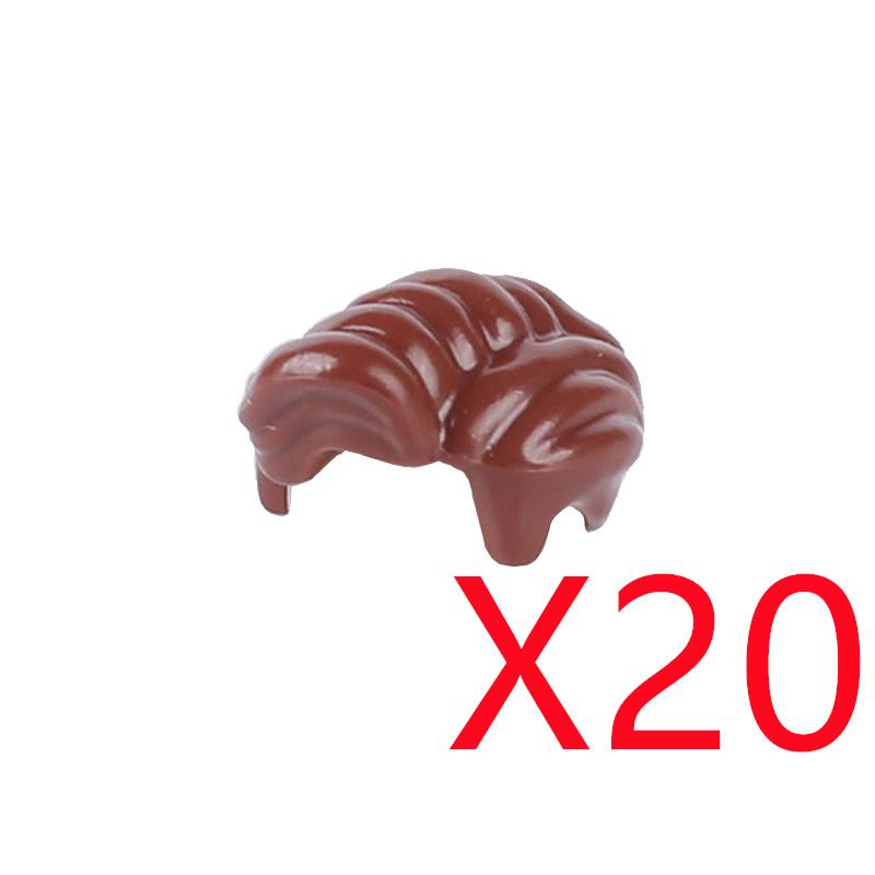 MOC Городские строительные блоки Части тела фигурок Креативные аксессуары Длинные волосы Коричневые Черные Золотые Мини-кирпичики Совместимая игрушка Подарок k030