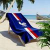 French Rooster Flag Stripe Towel Beach Towel Quick-drying for Travel Outdoor Sports Jogging Beach and Swimming