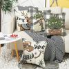 4 Set Christmas Cushion Cover Pillowcase 45cm Xmas Reindeer Snowman Cushion Covers Decorations for Home Ornament New Year Decor