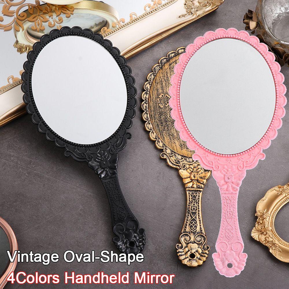 New Hot Makeup Mirrors Dresser Mirror Vintage Oval-Shape Handheld Mirror Vanity Mirror