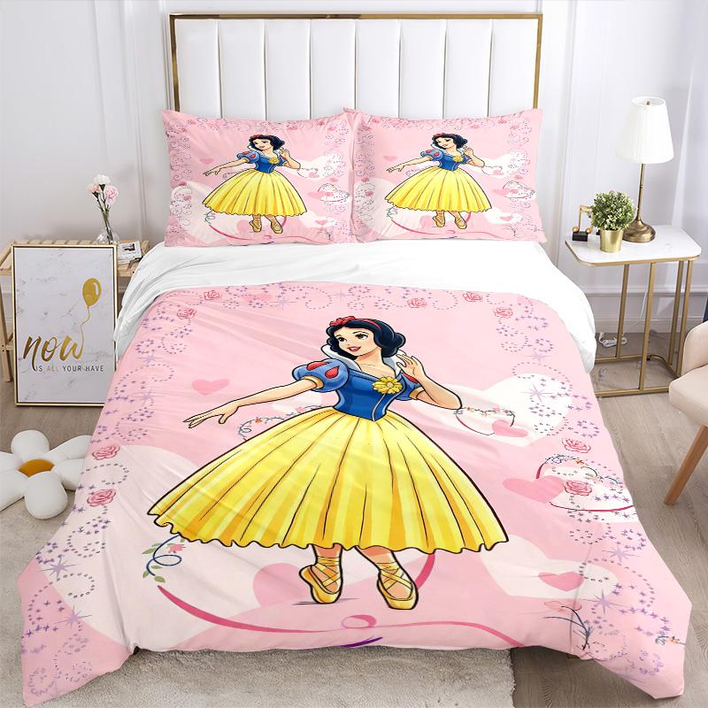 Snow White'S Journey Print 3Pcs Bedding Setduvet Cover With 2 Bedropillowcase Home Birthday Gift