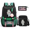 3Pcs/set Cute  Printed Backpack with Shoulder Bag Pencil Case Schoolbag Teenager Student Boy Girl Large Capacity Bookbag