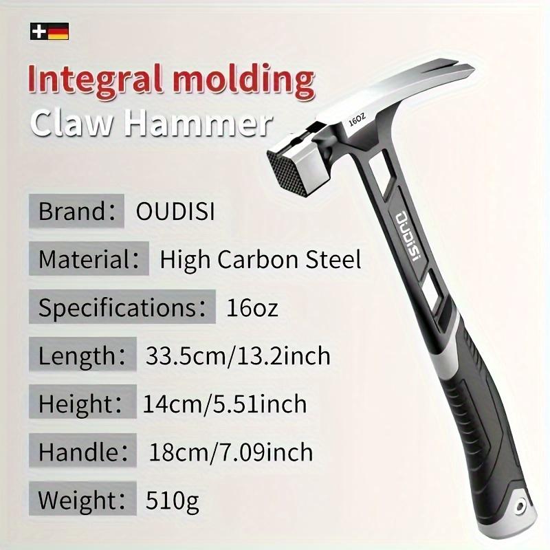 Damaly,1pc Professional Woodworking Mallet - Integral Molded Anti-Vibration Handle, Non-Slip Multi-Functional Hammer
