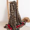 Fashion Knitted Imitation Cashmere Women Scarf Headscarf Winter Lady Retro Leopard Printed Scarve Pashmina Mujer Wrap Shawl
