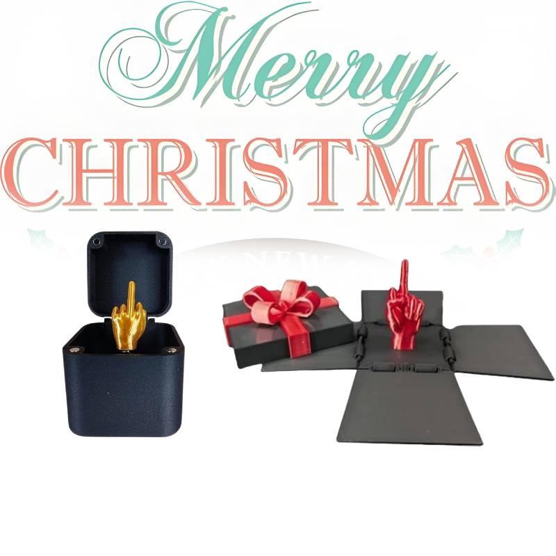 Уникальный и креативный декоративный подарок «Средний палец в коробке» для рождественских праздников