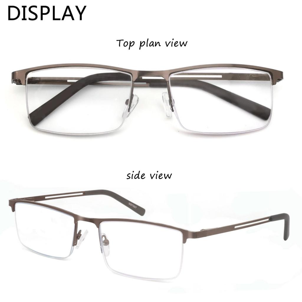 Очки для чтения с синим светом Мужские Компьютерные Очки Антибликовые Металлическая оправа с пружинным шарниром Защита UV400 Снятие напряжения глаз