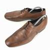 LAVORAZIONE ARTIGIANA Genuine Leather Swirl Moc Shoes [41 / 25.526.0 / Brown] Business(USED)