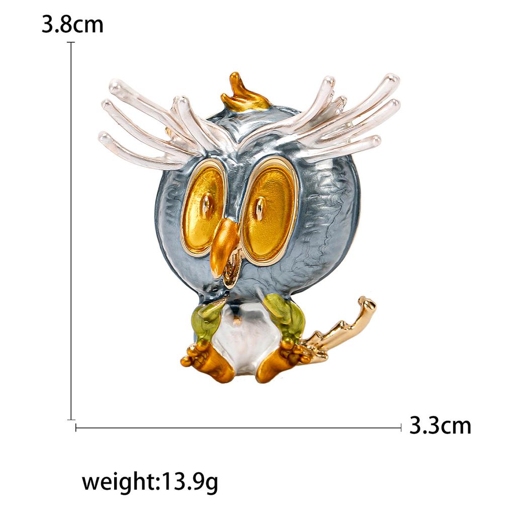 Брошь в виде совы из ветровой стали с рисунком из мультфильма, высококачественный женский корсаж