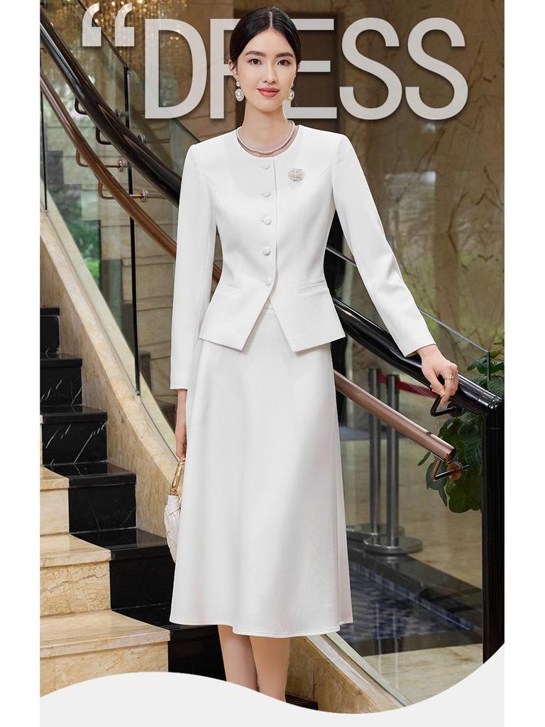 High-End Professional Women's Suit: Elegant Skirt and Blazer for Marketing and Events