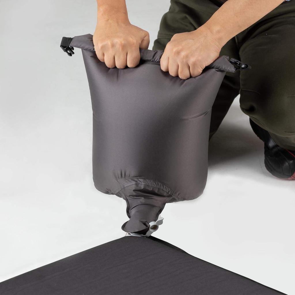 BUNDOK Надувной коврик толщиной 10 см, автоматический надувной воздушный коврик для кемпинга, сна в машине, очень толстая сумка для хранения, в комплекте черный, одинарный BD-545