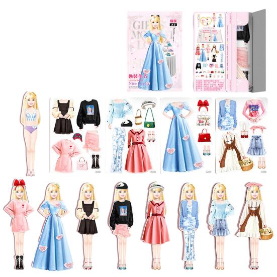 Магнитная принцесса одевается бумажная кукла ролевая игра игрушка гладкая без заусенцев поощряет создание забавной одежды одевалка игра-головоломка