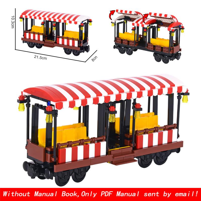 MOC Город Креативная Идея Технический Поезд База Колесо Тележка Строительные Блоки Кирпичи Собранные DIY Игрушки для Детей Рождественские Подарки