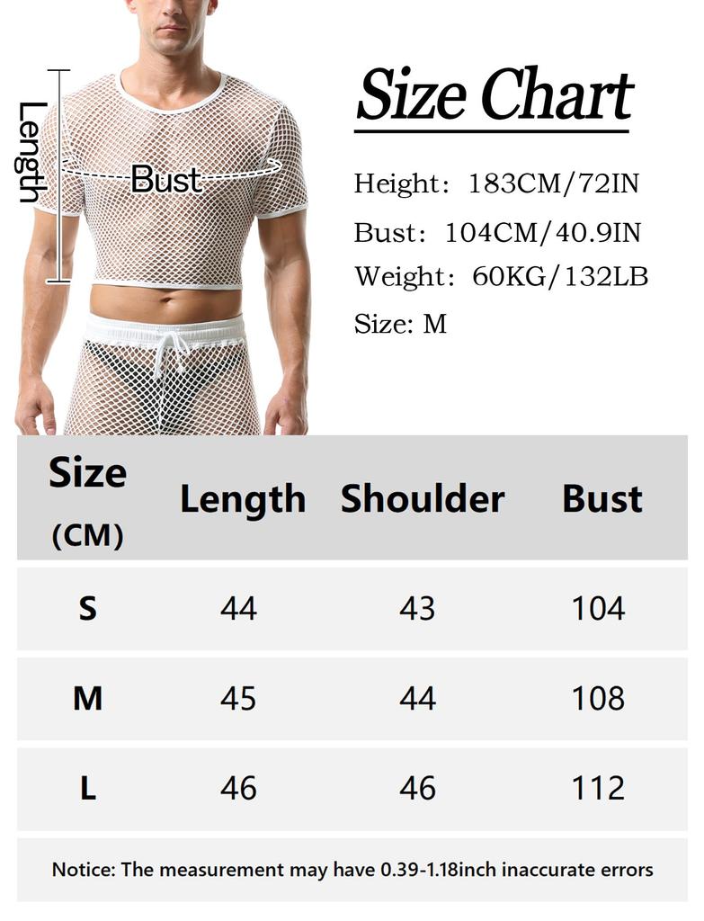 Maeau Sheer Mesh Tank Perfect for Gym and and Perfect for Training and White Men's Top, See-Through T-Shirt, Bodybuilding, Workouts, Loungewear,