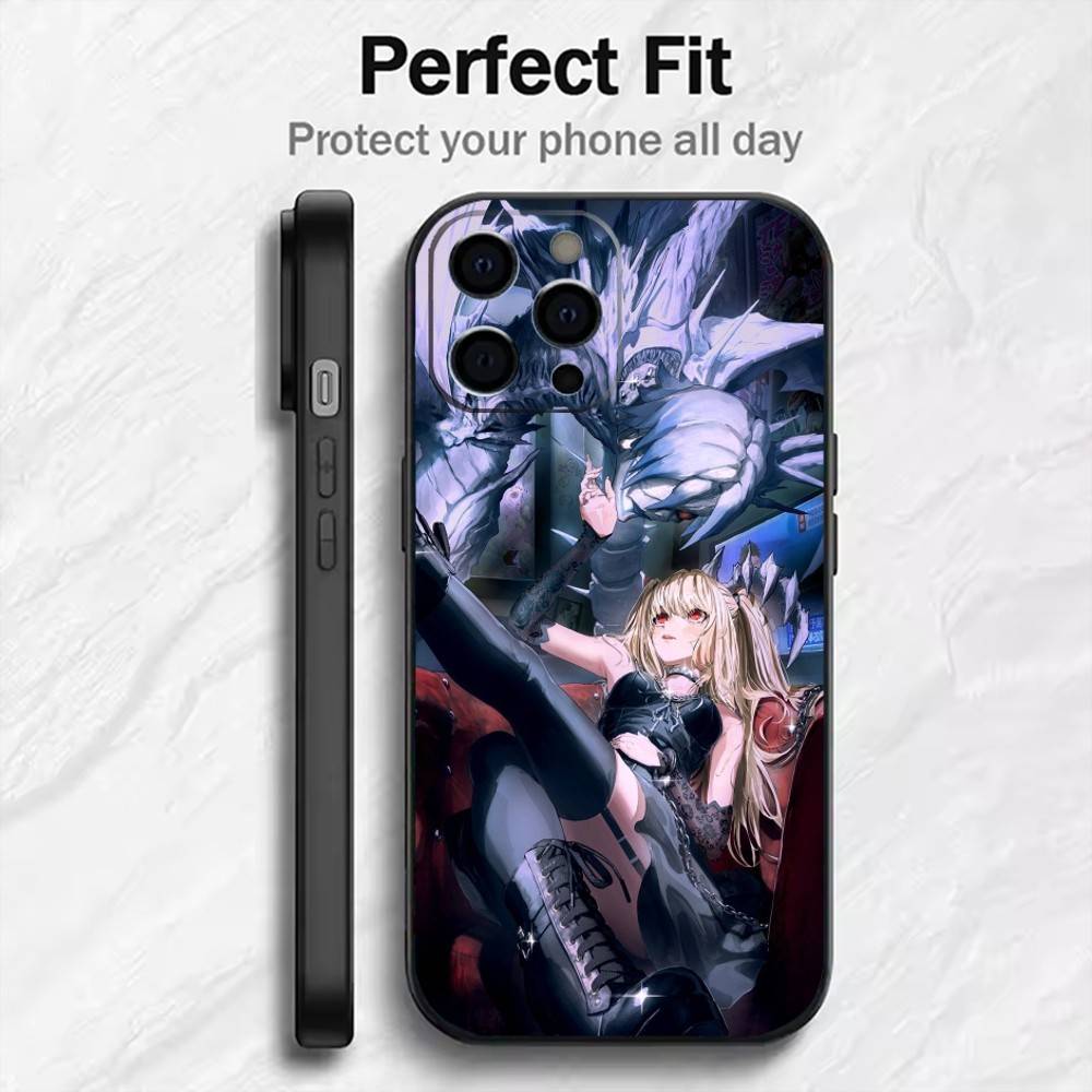 Classic Death NoTe Phone Case For iPhone17,16,15,14,13,12 Plus,Max Soft Silicone Black Cover