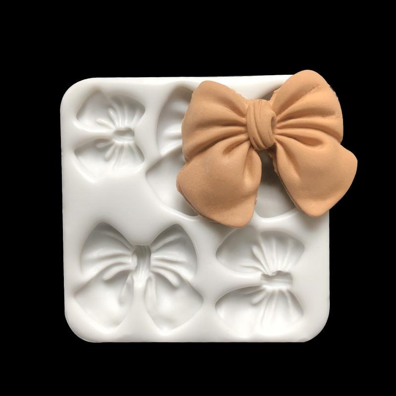 Creative Design Bow-kont Silicone Decorate Molds Lovely Bakery Utensils Suitable Home Kitchen Chocolate Baking Mold Accessories