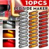 1/2/10pcs 12V 24V 3 LED Side Marker Lights Car External Lights Warning Tail Light Signal Brake Lamps for Truck Trailer Lorry Bus
