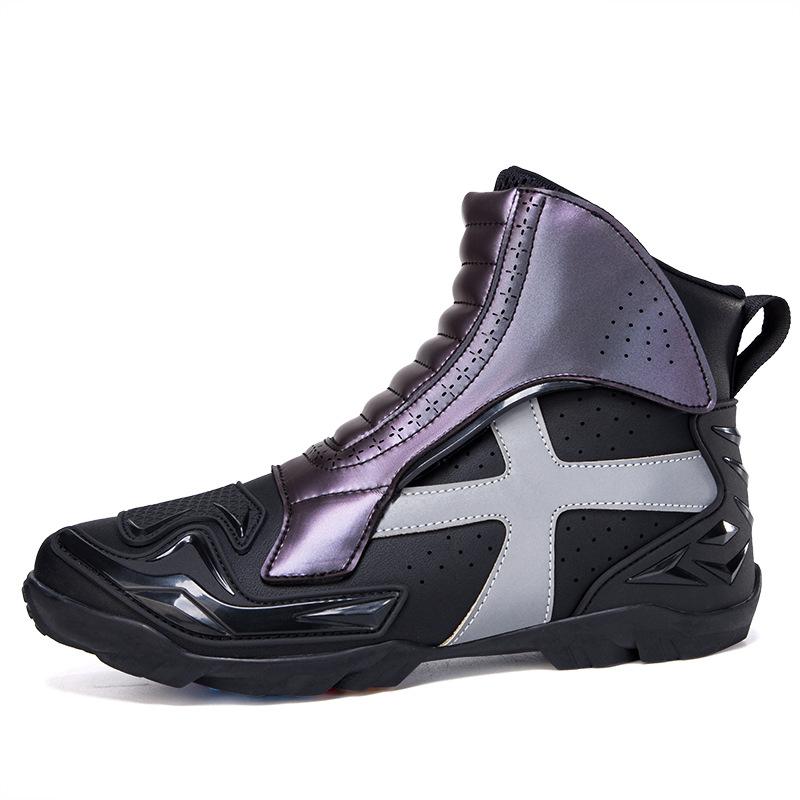 Мотоциклетные ботинки, мужские мотоботы, всесезонные противоударные ретро раллийные ботинки, повседневные дышащие гоночные ботинки