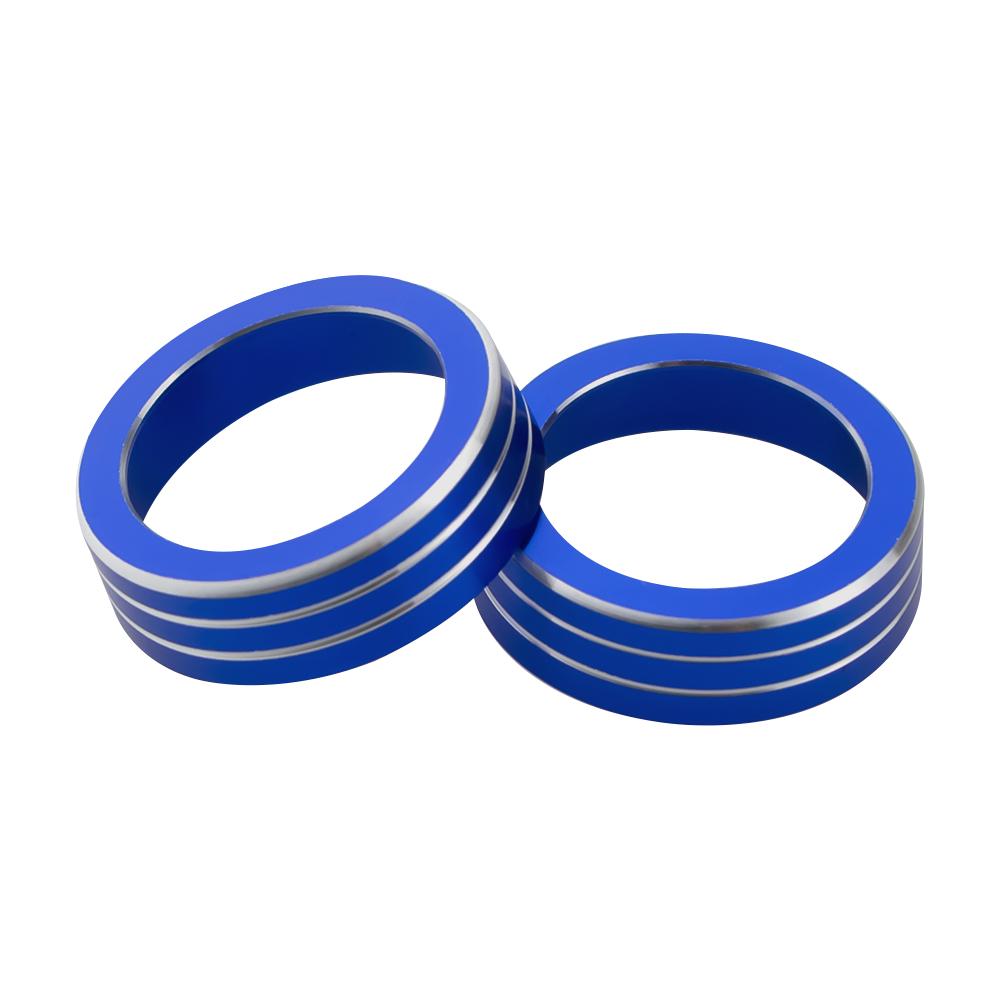 2Pcs/Set Replacement AC Climate Control Ring Knob Trim Cover for Honda Civic 2016 - 2019 Aluminum Car Decor Car Accessories