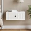 White Nightstand with Drawers 49 x 34.5 x 20 cm Engineered Wood