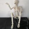 Halloween Skeleton Decoration 35" Full Body Skeleton Bone Statue Posable Joints Skull Ornament for Yard Lawn Garden Patio Scene Display