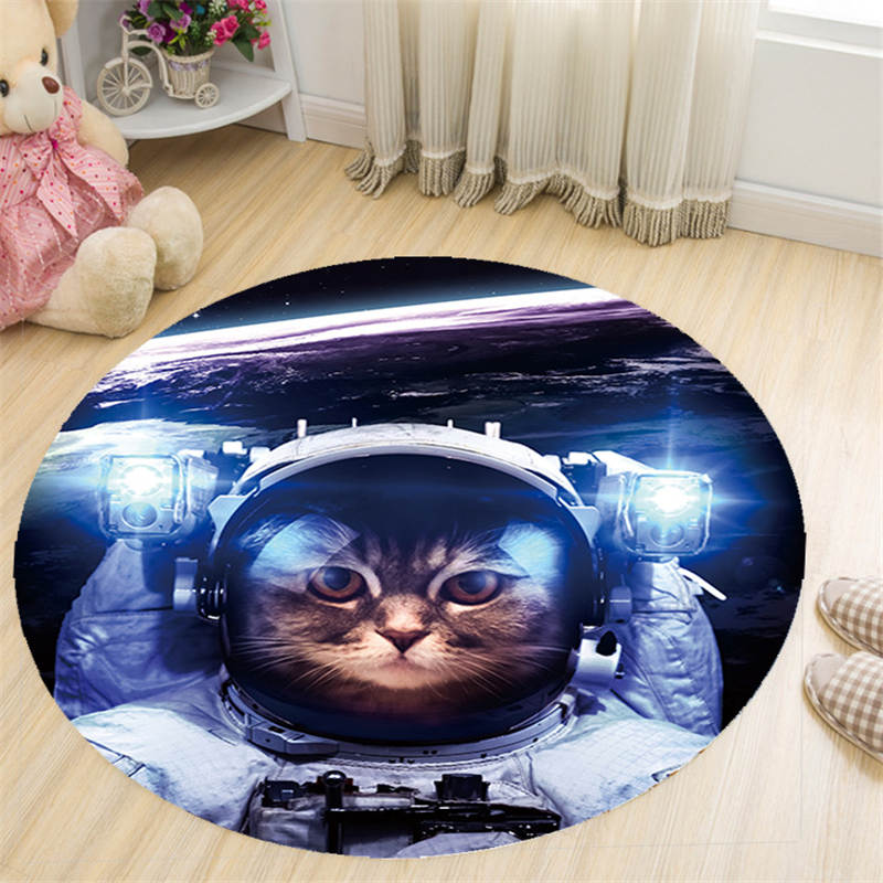 Нескользящий коврик для игрового стула для мальчиков, спальни, ванной комнаты, напольный коврик, ковер для гостиной, круглый детский игровой ковер с динозавром