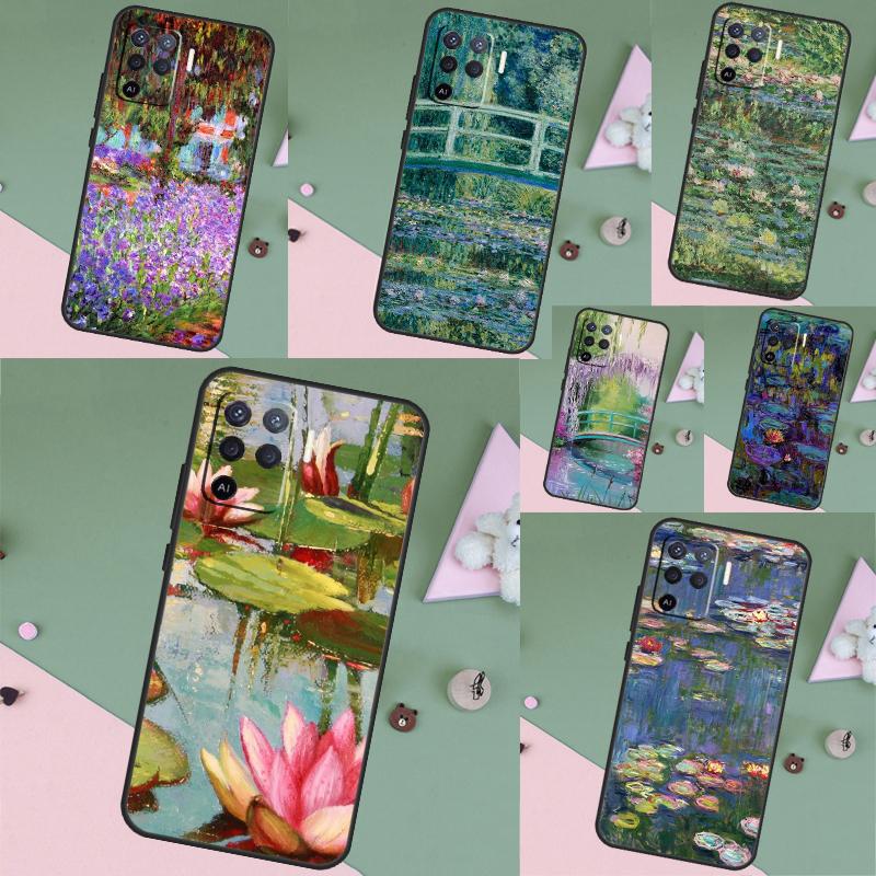 Monet Oil Painting For OPPO A74 A54 A94 A17 A57 A15 A16 A76 A96 A18 A38 A58 A78 A98 A40 A60 A80 A5 A6 Pro Case
