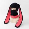 2020Fashion Womens Knit Full Face Ski Mask Crochet Balaclava Winter Warm Kawaii Cute Bunny Ears Knitted Balaclava Face Cover Mask