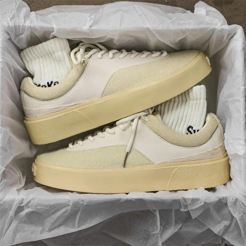 Мужская обувь, кроссовки, весна 2025, новые парусиновые туфли, студенческие, низкие, повседневные, спортивные, на толстой подошве, увеличивающие рост, трендовые, для скейтбординга
