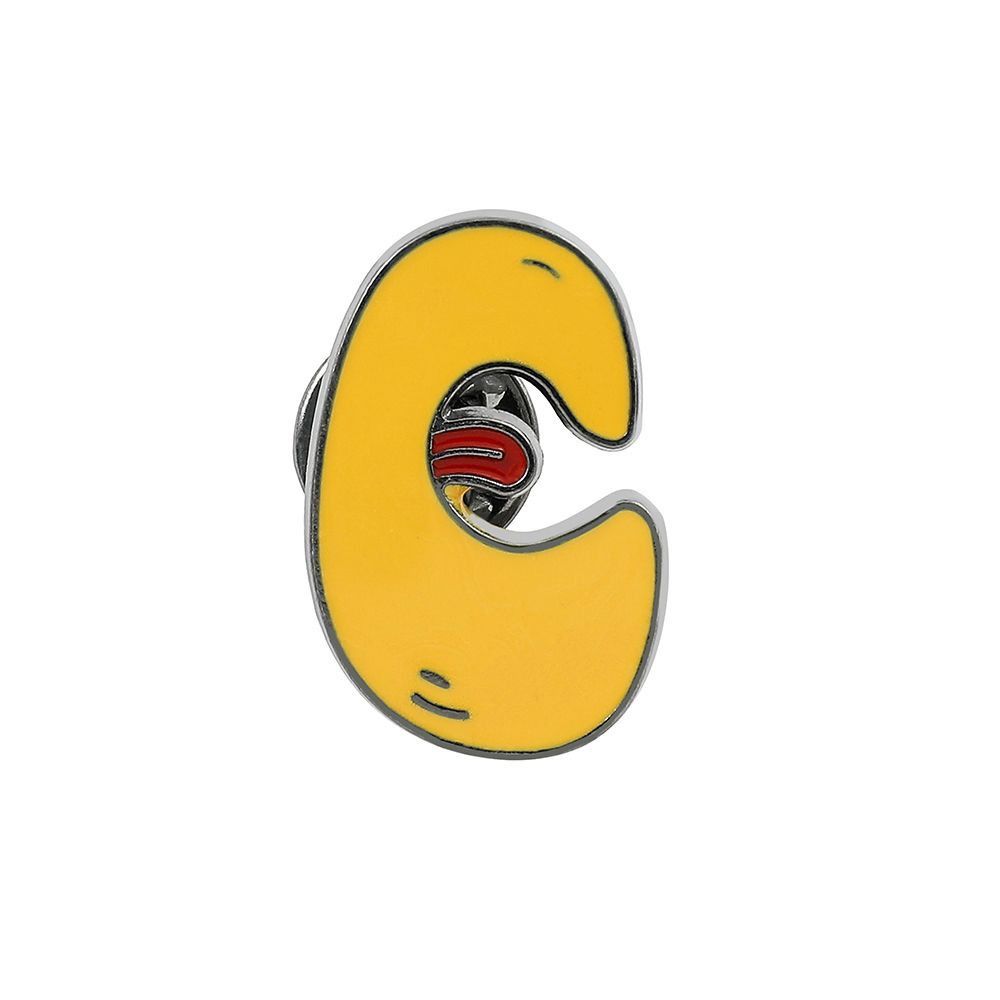 Cute Funny Alphabet Brooches Creative Cartoon Brooch Badges 26 Letter Enamel Pins  Backpack Decor